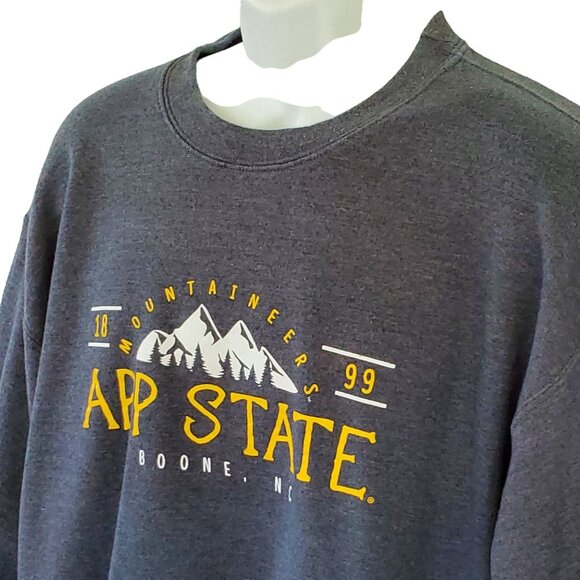 App State Boone NC Sweatshirt Large Gildan Fleece Heavy Blend Pullover Knit - Picture 9 of 9